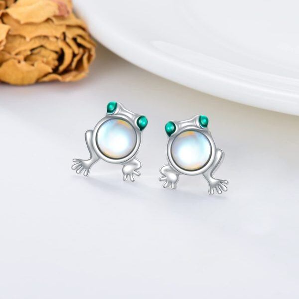 Sterling Silver Frog Earrings-1