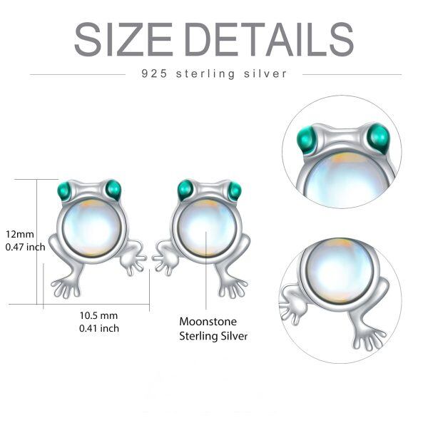 Sterling Silver Frog Earrings-5