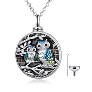 Sterling Silver Owl Necklace-0