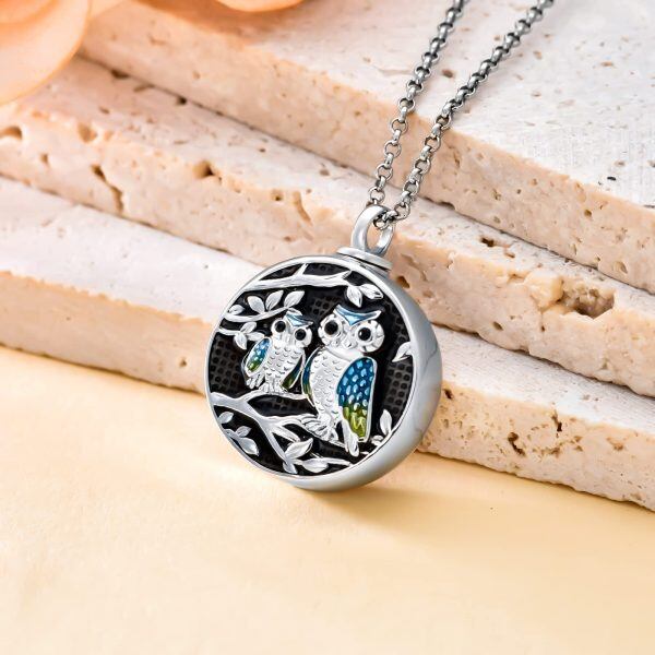 Sterling Silver Owl Necklace-1