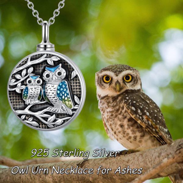 Sterling Silver Owl Necklace-4