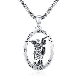 Sterling Silver Saint Necklace-0