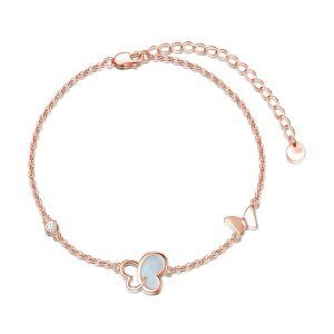 Sterling Sliver Butterfly Chain Bracelet -0