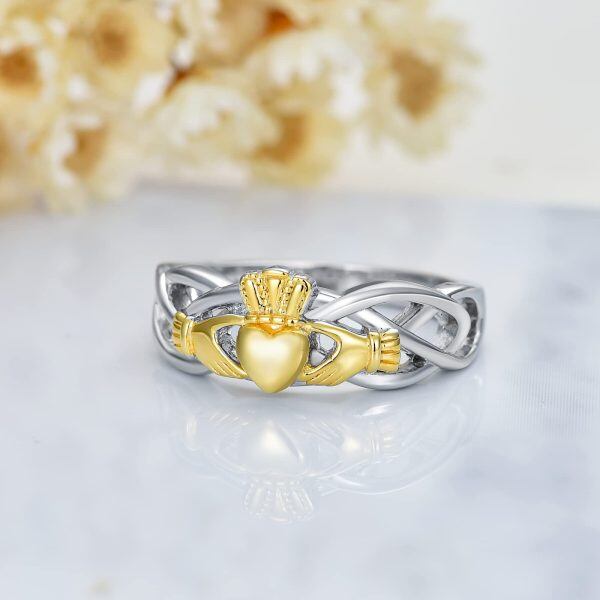 Sterling Silver Irish Friendship Claddagh Ring-2