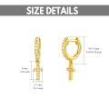 wholesale 14K Gold Hamsa Hand Evil Eye CZ Studs Cartilage Hoops for Men & Women-0-5