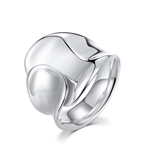 Sterling Silver Irregular Open Finger Ring -2