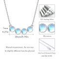wholesale 925 Sterling Silver Rainbow Moonstone Bar Pendant Necklace for Women - Vintage Style-0-4