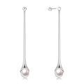 wholesale 925 Sterling Silver Water Drop Pearl Ball Stud Earrings for Women-0-0