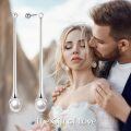 wholesale 925 Sterling Silver Water Drop Pearl Ball Stud Earrings for Women-0-2