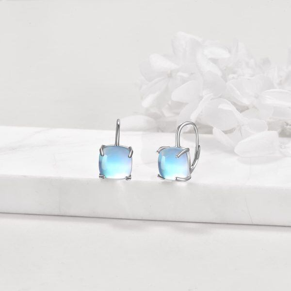 925 Sterling Silver Square Hoop Earrings-3