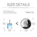 wholesale 925 Sterling Silver Blue Moonstone Cushion Cut Leverback Hoop Earrings for Women Birthdays Gift Ideas-0-5