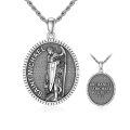 wholesale 925 Sterling Silver Archangel StMichael Protect Us Pendant Necklace for Men-0-0