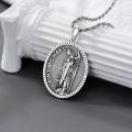 wholesale 925 Sterling Silver Archangel StMichael Protect Us Pendant Necklace for Men-0-1