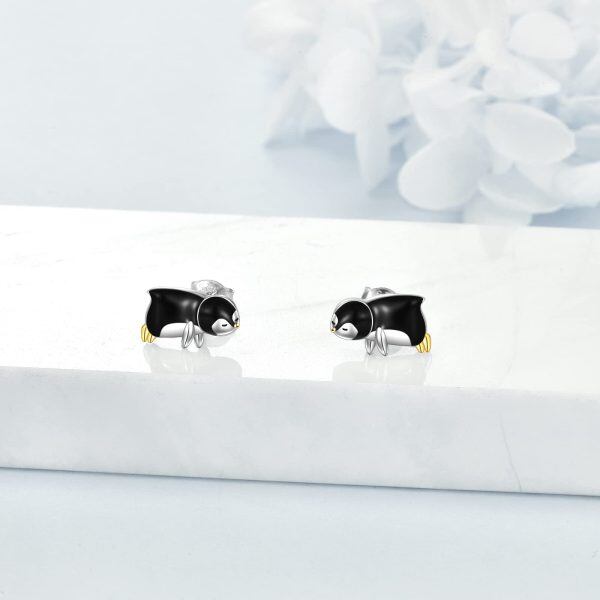 Sterling Silver Origami Animal Stud Earrings-2