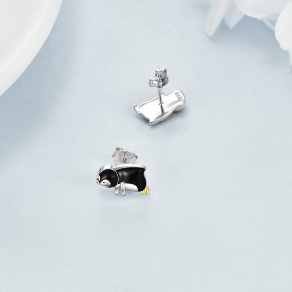 Sterling Silver Origami Animal Stud Earrings-3