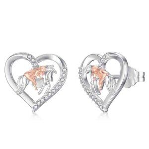 Sterling Silver Animal Stud Earrings-0