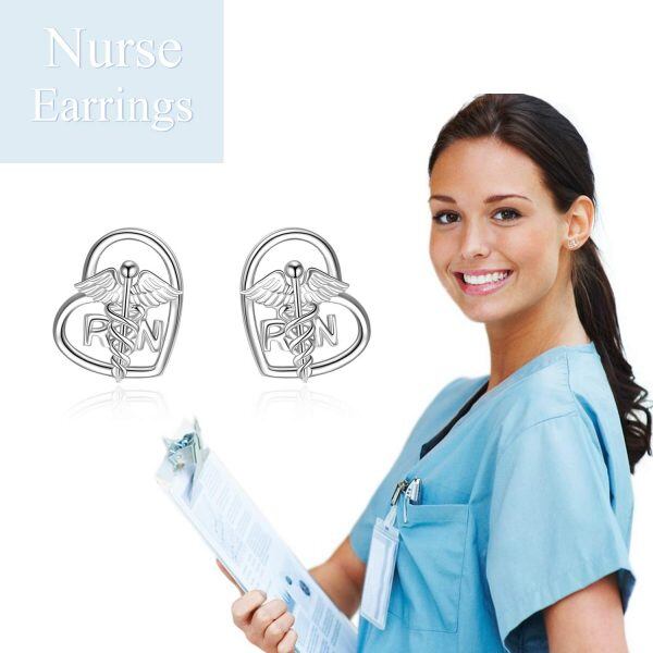 Sterling Silver NursingStud Earrings -4