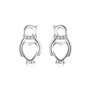 Sterling Silver Penguin Stud Earring -0