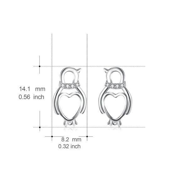 Sterling Silver Penguin Stud Earring -2