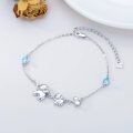 wholesale 925 Sterling Silver Elephant & Opal Charm Bracelet for Women Girls Gift Jewelry Accessories-0-2