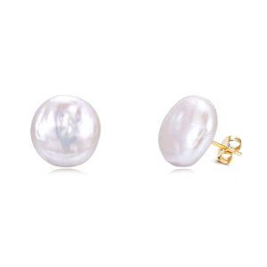 Sterling Silver Baroque Freshwater Pearl Earrings-0