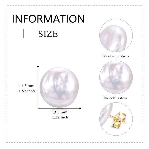 Sterling Silver Baroque Freshwater Pearl Earrings-2