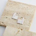 wholesale 925 Sterling Silver Padlock Shape Stud Earrings for Women-0-1