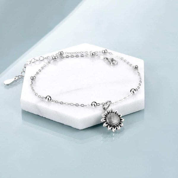 Sterling Silver Sunflower Bracelets-1