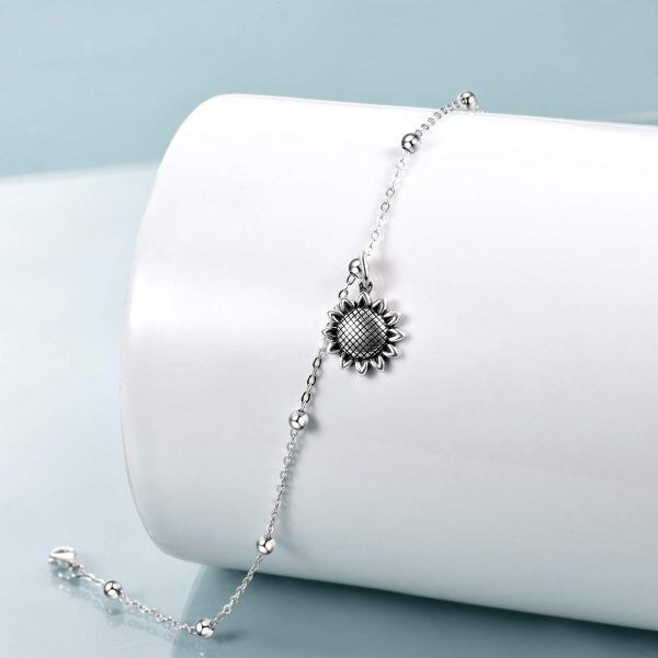 Sterling Silver Sunflower Bracelets-2