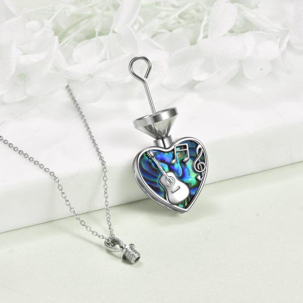 Sterling Silver Guitar Urn Necklace-4