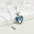 wholesale 925 Sterling Silver Heart Shaped Abalone Shell Guitar Music Notes Cremation Jewelry Keepsake Pendant Necklace with Funnel and Fill Tool-0-4