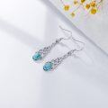 wholesale 925 Sterling Silver with Turquoise and Celtic Knot Design Dangle Earrings for Women-0-1