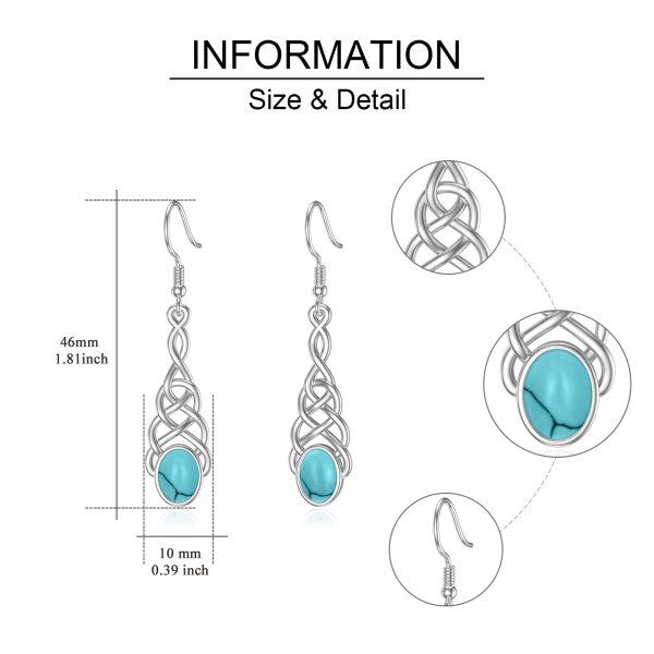 Sterling Silver Turquoise Earrings-4