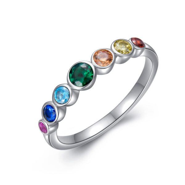 Sterling Silver Chakra Ring-0