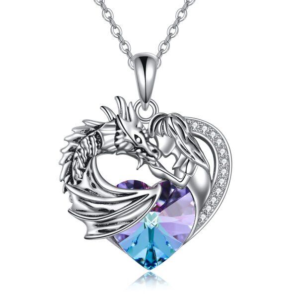 Sterling Silver Celtic Dragon Necklace-0