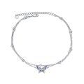 wholesale 925 Sterling Silver Butterfly Dragonfly Evil Eye Anklet for Women-0-0