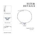 wholesale 925 Sterling Silver Butterfly Dragonfly Evil Eye Anklet for Women-0-2