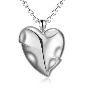 Sterling Silver Heart Choker Necklace-0