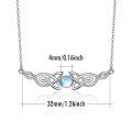 wholesale 925 Sterling Silver Moonstone Celtic Knot Pendant Necklaces for Women-0-4