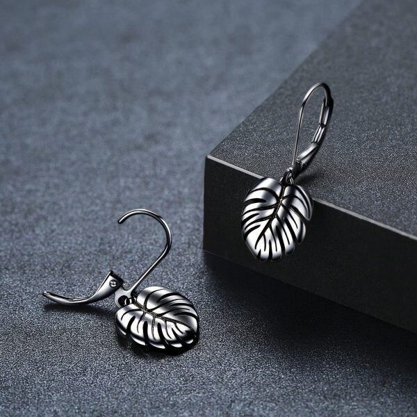 Sterling Silver Palm Leaves Earrings -2