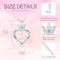 wholesale 925 Sterling Silver Heart Crown Initial J Pendant Necklace for Girls & Kids-0-2
