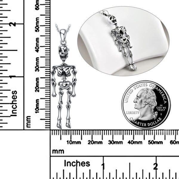 Sterling Silver Skeleton Necklace-2