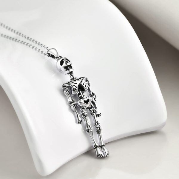 Sterling Silver Skeleton Necklace-3