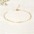 wholesale 925 Sterling Silver 925 Gold Plated 5mm Link Chain Bracelet for Women-0-4