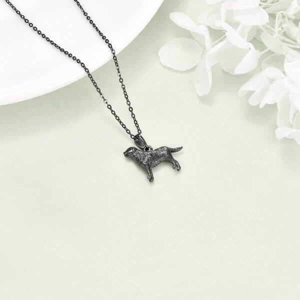 Sterling Silver Labrador Dog Necklace -3