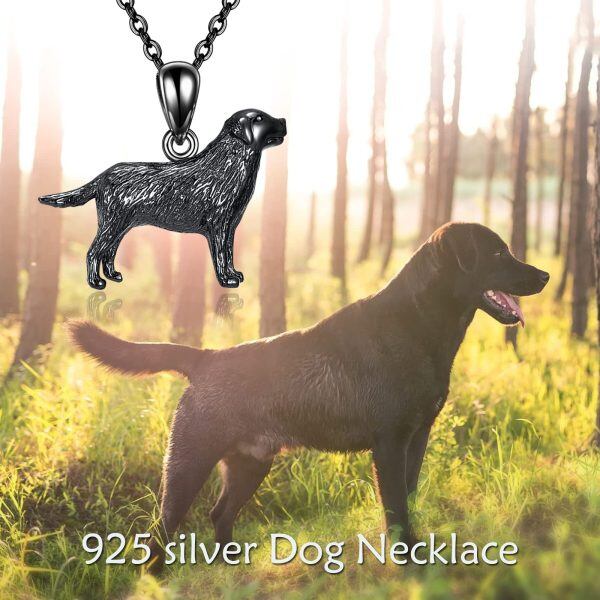 Sterling Silver Labrador Dog Necklace -5