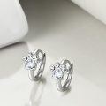 wholesale 925 Sterling Silver Paw Print Hoop Huggie Earrings with Cubic Zirconia for Women Girls  48x36mm-0-2