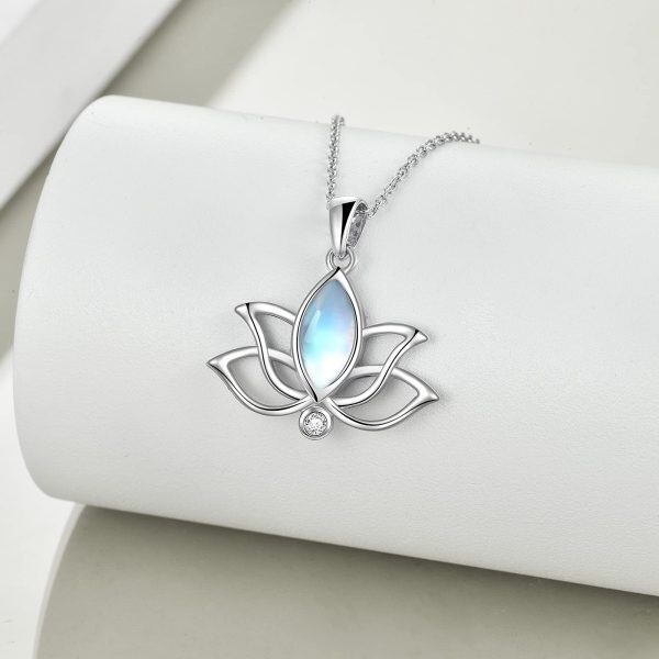 Sterling Silver Lotus Flower Necklace -2