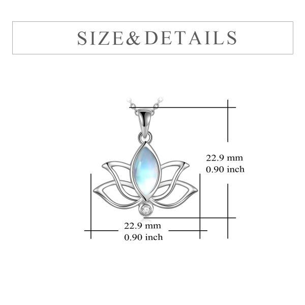 Sterling Silver Lotus Flower Necklace -3