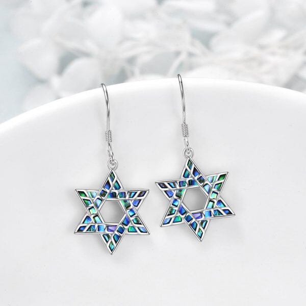 Sterling Silver Star of David Earring -2